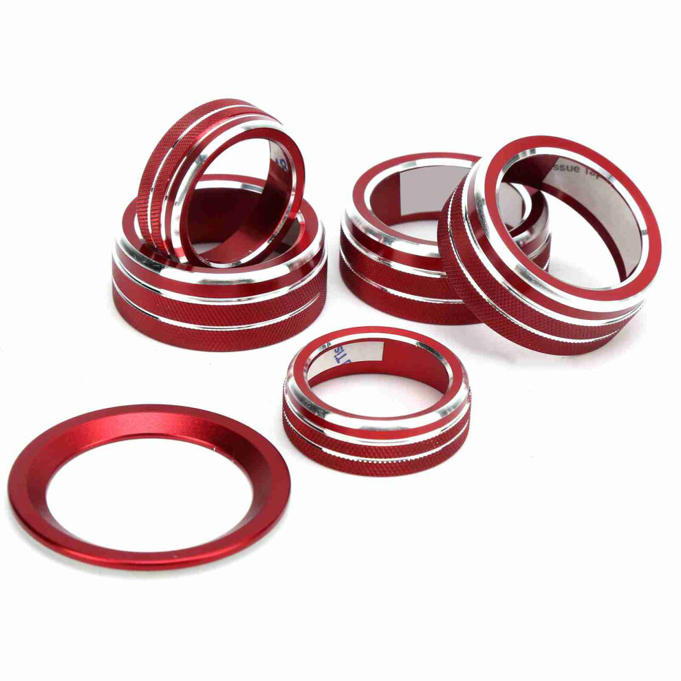 6Pcs Aluminum Audio Knob Cover Set For Honda Accord 2018-2020 Red 8151358695034