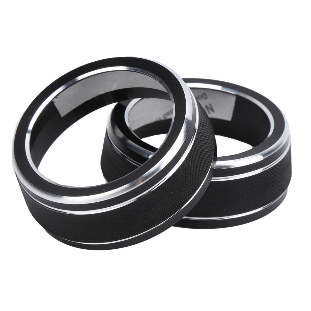 2Pcs Aluminum Alloy Air Conditioning Knob Covers For Wildlander-2020 Black 9341358695540
