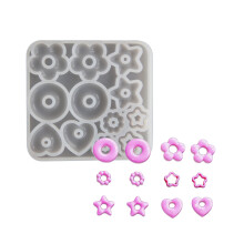 Moule à bijoux en résine et Silicone, en forme de cœur,