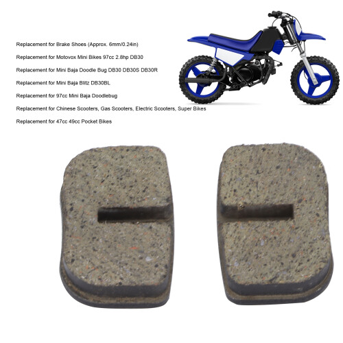 Durable Ceramic Brake Pads for 97cc 2.8hp DB30 Mini Bikes Easy Install 2