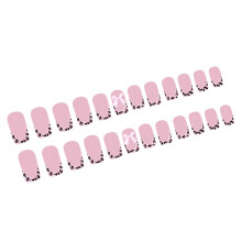 Bowknot léopard presse sur ongles français faux ongles colles