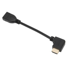 HDMI Verlängerungskabel 0,15 m, männlich auf weiblich, Hochgeschwindigkeit, 90 links gebogen