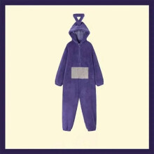 (PURPLE, 130CM) Flannel Teletubbies Costume Lala Disi Onesis Cosplay Jumpsuit Pajama Gift