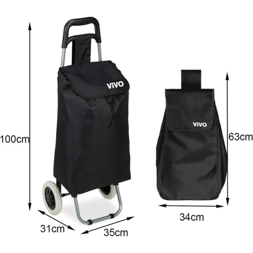 (Default) 59L Folding Lightweight Shopping Trolley