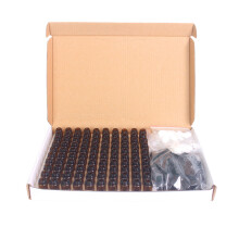 Refillable 2ml Amber Glass Bottles 100pcs with Black Caps for Essential Oils