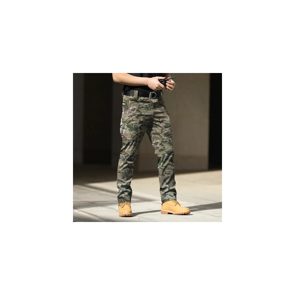 (#2 - CP Jungle Camo, UK S=Tag M) Mens Soft Shell Army Cargo Combat Military Trousers Tactical Multi Pockets Pants-image-OPC-PMSHGJW-NEW