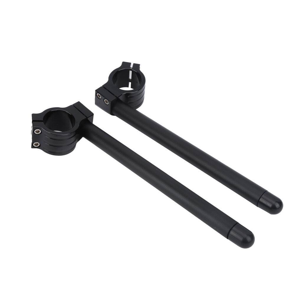 2Pcs 41Mm Aluminum Alloy Handlebar Riser Clamp Mount For Motorcycle Black 3321358703472