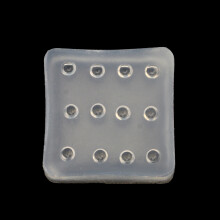 Perles d'opale de 4mm en résine époxy, moule de pierres-Blanc