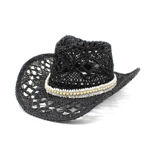 Fashion Cowgirl Hat Music Festival Party Hat Wedding-Black