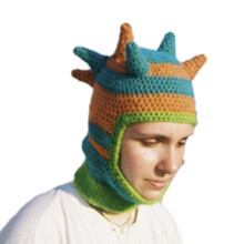Face Cover Beanie Hat Women Novelty Knit-Color eight corners