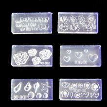 Moule d'art d'ongle de silicone de haute clarté avec des-Blanc