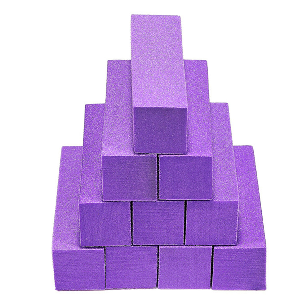 4-sided Nail File Blocks Buffer Strips Sanding Polishing-Purple