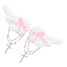 Cool Girl Bowknot Hair Clip Teens Girl Side Clip Goth Girl-Pink