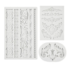Channel Creativity With Lace Cake Stencil Set Clay Decoration Frost