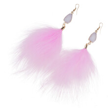 Nouveauté couleur rose goujons plumes naturelles glands boucles