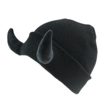 Y2K Knitting Cap Breathable Pullover Beanie Hat-black cap noire