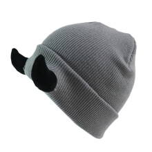 Fashion Knit Hat for Women Men Handwoven Beanie-gray cap noire