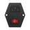 Prises de Module d'entrée 10Amp 250V, 3 broches,-Noir 220V 1