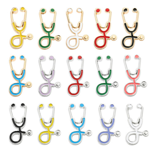 Broches Mini stéthoscope, 15 pièces, pour médecins, infirmières,