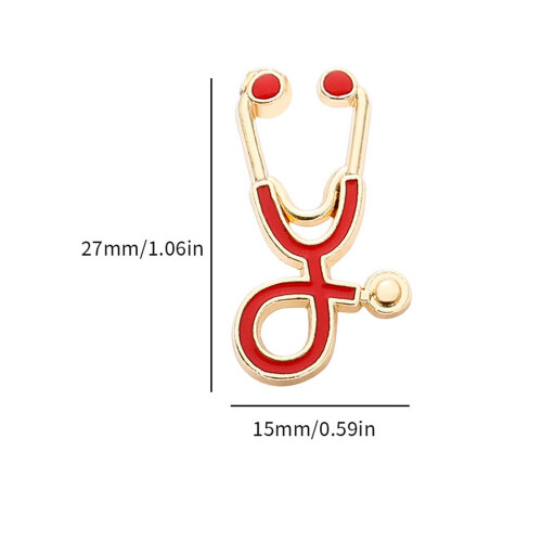 Broches Mini stéthoscope, 15 pièces, pour médecins, infirmières, 2