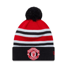 Manchester United Bar Stripe Beanie Scarlet Black