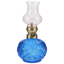vintage oil lamp with glass chimney for living room decor and lighting