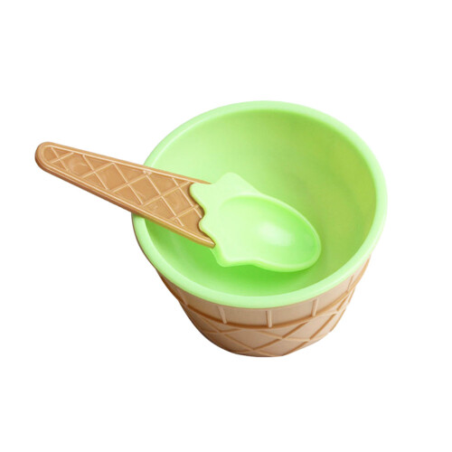 1pc Ice Cream Bowl Sundae Cup with Spoon 2