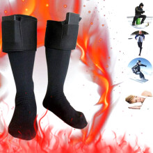 Wiederaufladbare beheizbare Socken Schwarz, Batterien nicht enthalten, 310-330 mm