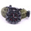 Multifunction Survival Bracelet 25.5cm Nylon ABS Rope Compass Whistle 2