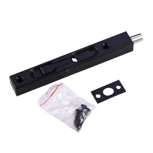 Not Pry Flush Bolt Locking Device Reversible Turnpiece-Black