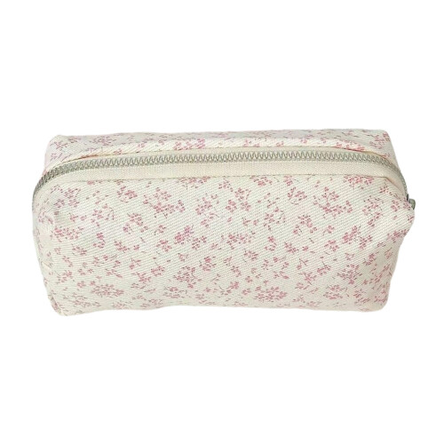 Aesthetic Pencil Case Practical Pen Case Bows-Strawberry floral