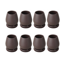 8Pcs Soft Chair Leg Floor Protectors Felt-Brown round 1 inch