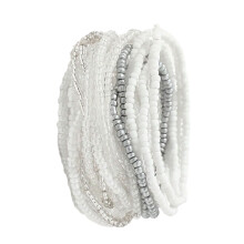 Stylish White Bead Bracelets Distinctive White Beaded Bracelet