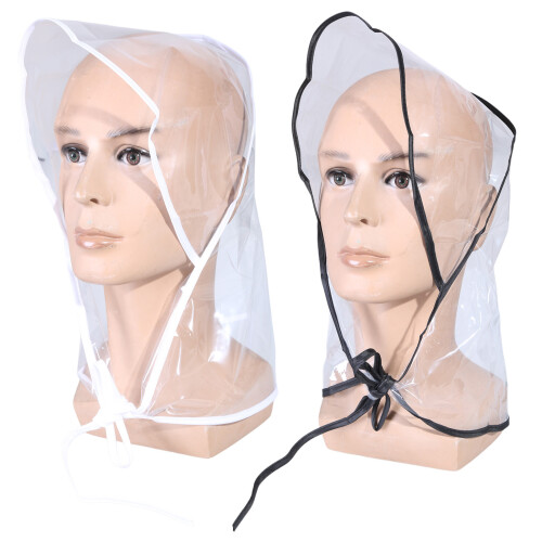 Lightweight PVC Rain Hat with Full Visors for Outdoor Use-White 1
