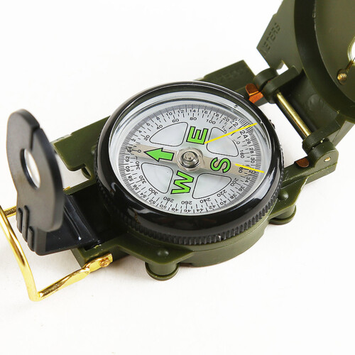 Multifunctional Metal Compass for Hiking Camping, 8.5x5.4cm 2