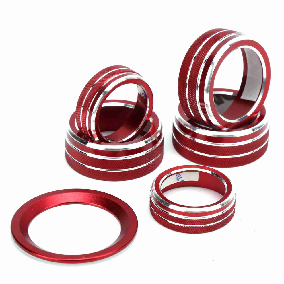 6Pcs Aluminum Alloy Audio Knob Cover For Honda Accord 10Th 2018-2020 Red 7611358721429
