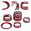 Kit de 6 capuchons rouges pour bouton audio, 10e génération 2018-2020 6