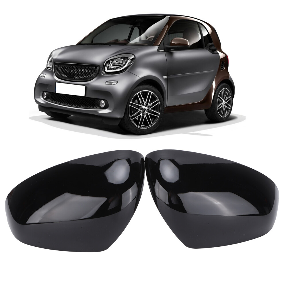 Upgrade To Glossy Mirrors For Smart Fortwo/Forfour 453 2015‑2021 Black