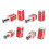 4pcs Square Shape DIY Lipstick Tube, ABS Empty Lip Balm Container 1