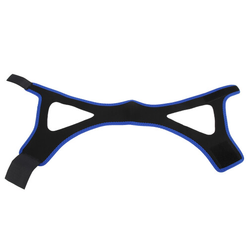 Snoring Reduction Chin Strap - Adjustable Black/Blue Jaw Support