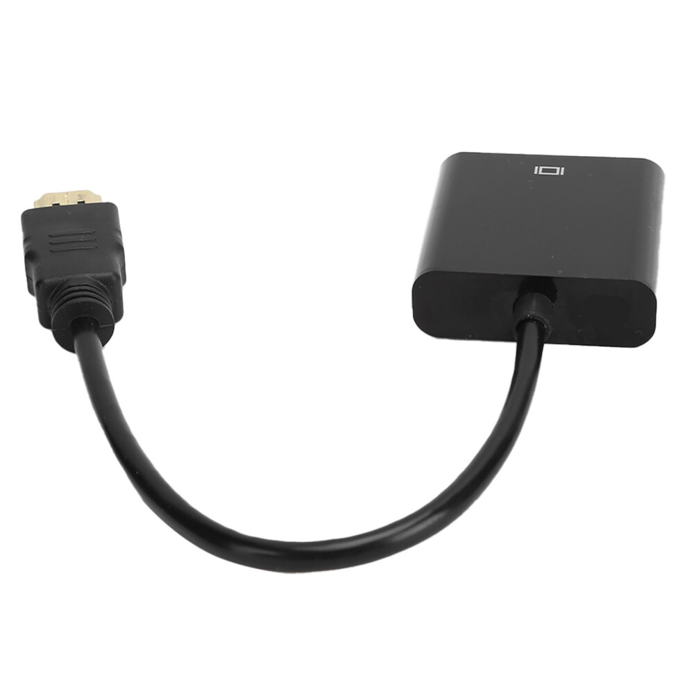 Hd Multimedia Interface To Vga Cable Converter For Pc Laptop Projector Black 7661358725880