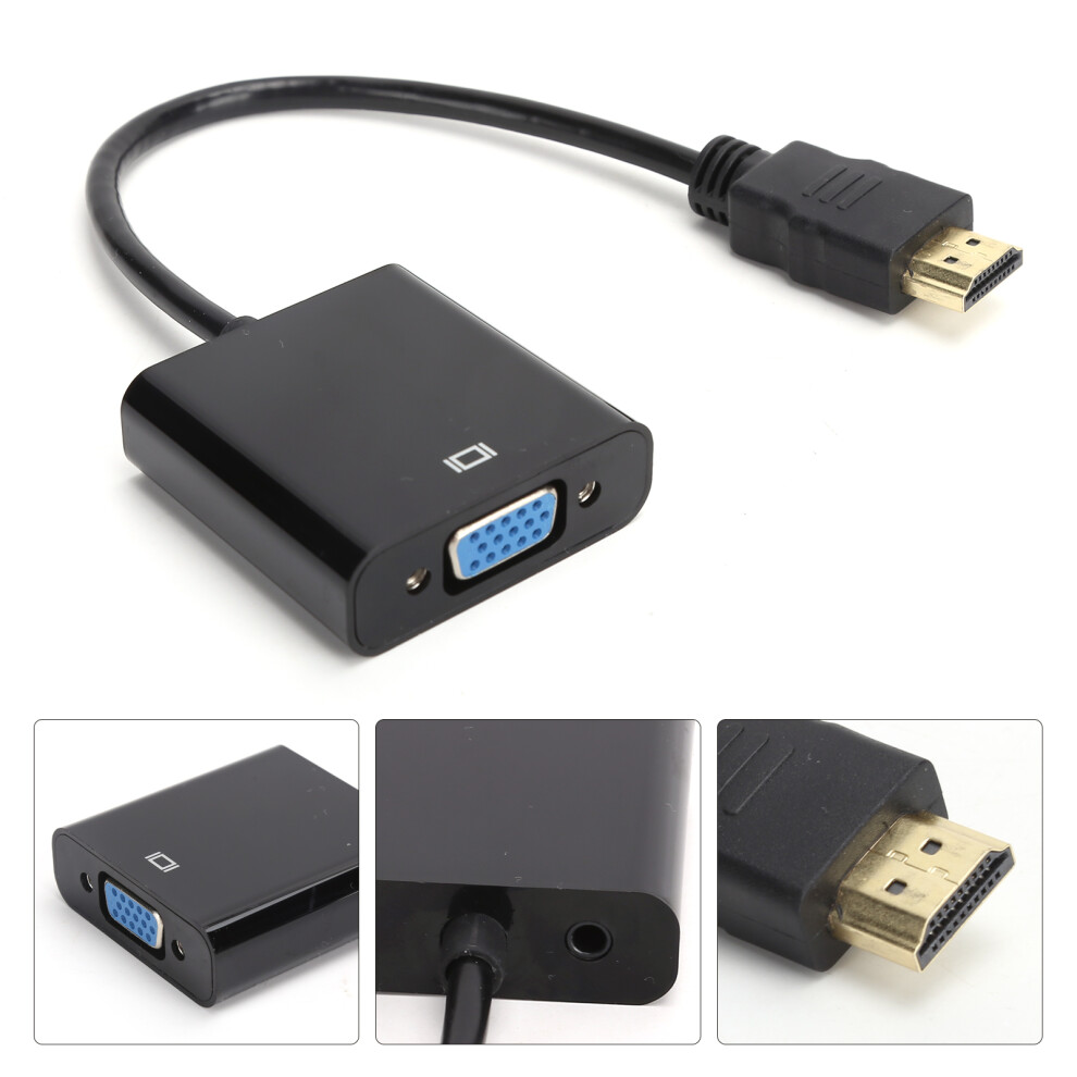 Hdmi To Vga Converter Cable With Audio Port For Chromebook Raspberry Pi 9431358725801