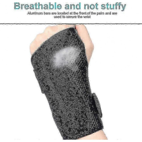 (S-Lefthands,Gray)Adjustable Night Support Wrist Splint Brace for Tendonitis and Arthritis, Breathable Design 2