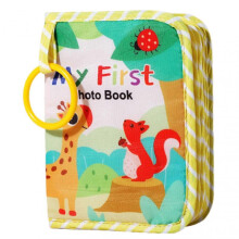 (Land) Baby Photo Album, Baby Photo Album Holds, My First Soft Cloth Family Photos Book with Removable Hook, Washable Baby Cloth Book Photo Album