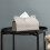 Tissue Box Cover Modern PU Leather Rectangular Tissue Box-White 7