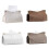Tissue Box Cover Modern PU Leather Rectangular Tissue Box-White 2
