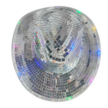 Cowgirl Hat Ultra-flashing Cowboy Hat-Silver plus lights