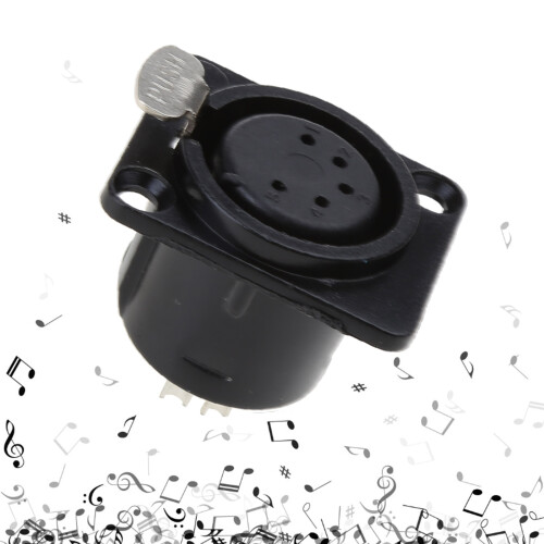 XLR Connector 5pins XLR Female Socket Panel Mount Type for 5-pole XLR Connectors 1