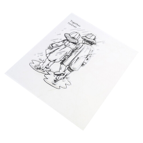 Forever Love Silicone Clear Stamp Boy & Girl Pattern-Clear