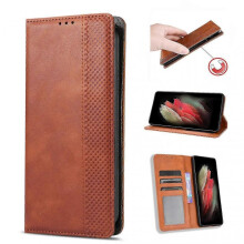 (Brown) Case for Xiaomi POCO X3/X3 PRO/X3 NFC Kickstand Cover Magnetic Clos...
